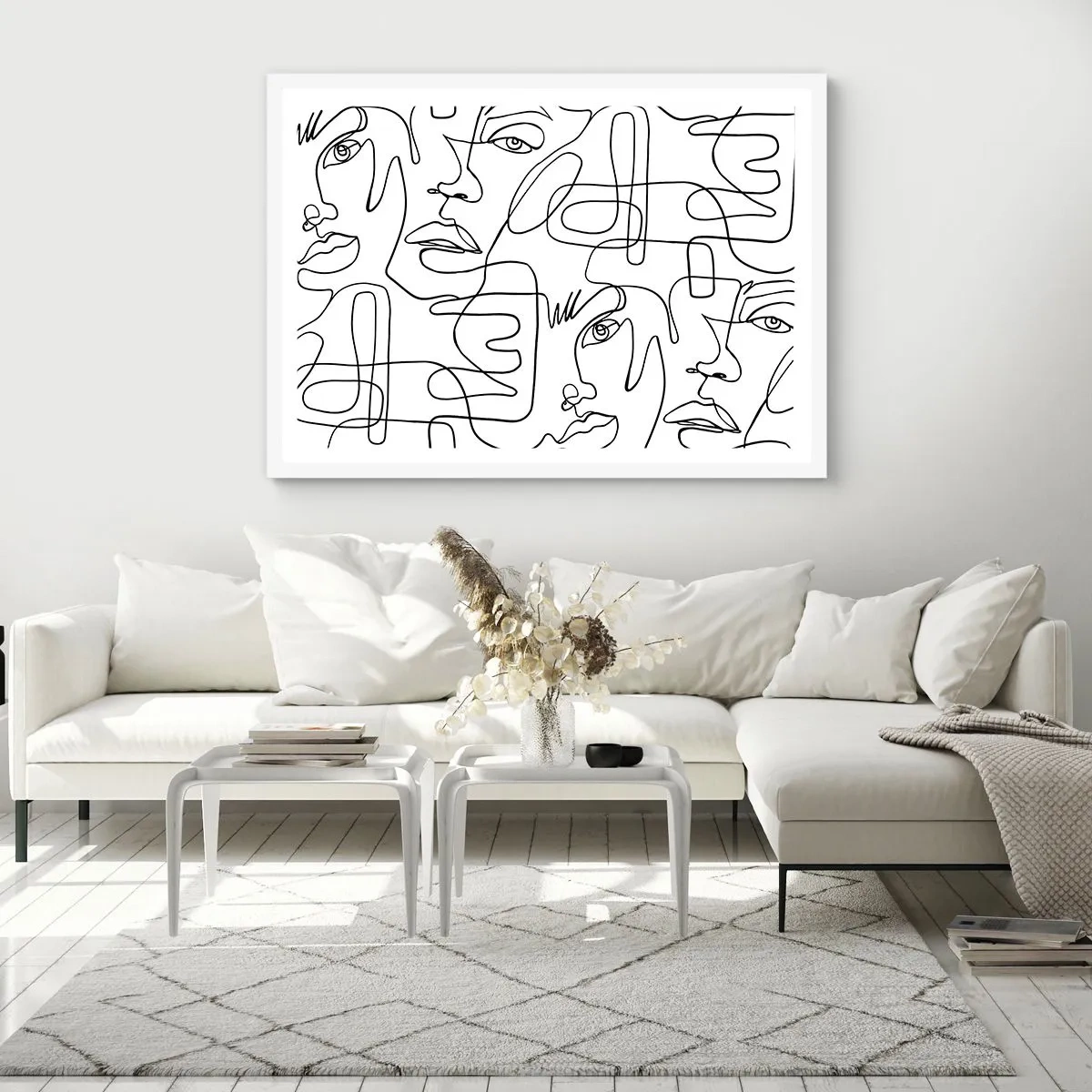 Poster in cornice bianca - Emozioni intrecciate - 100x70 cm