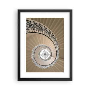 Poster in cornice nera - Al centro della chiocciola - 30x40 cm
