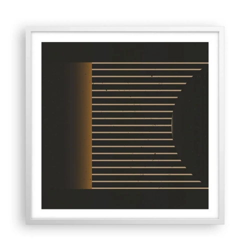 Poster in cornice bianca - Esaminare l'oscurità - 60x60 cm