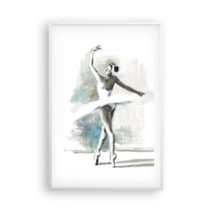Poster in cornice bianca - Tramutata in un cigno - 61x91 cm