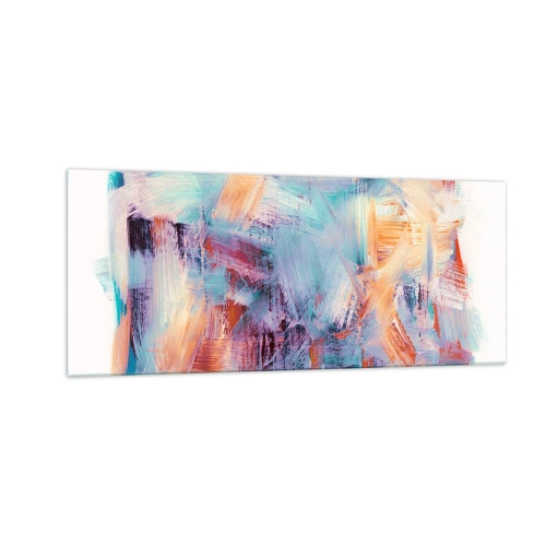 Quadro su vetro - Caos colorato - 100x40 cm