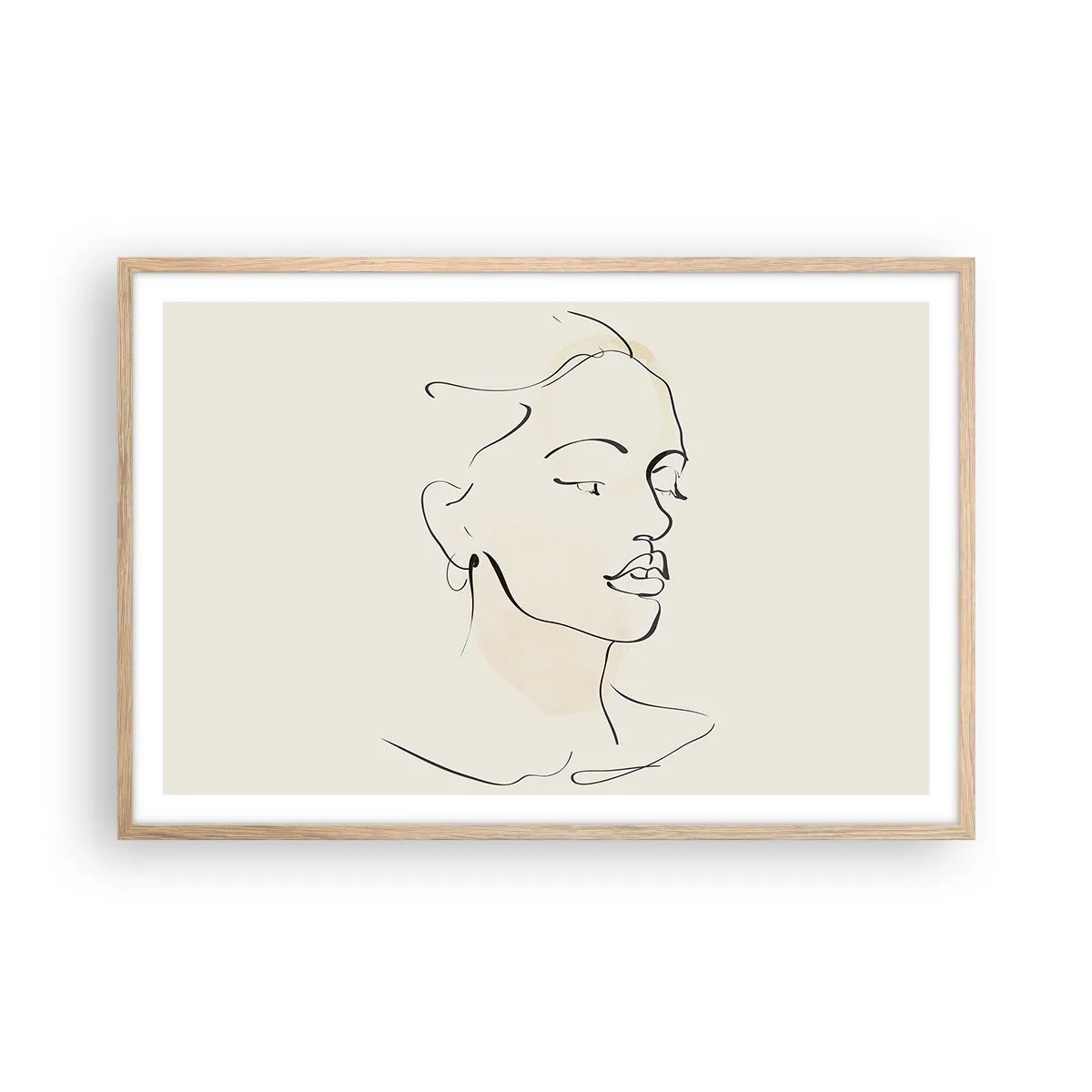 Poster in cornice rovere chiaro - Linea sicura - 91x61 cm