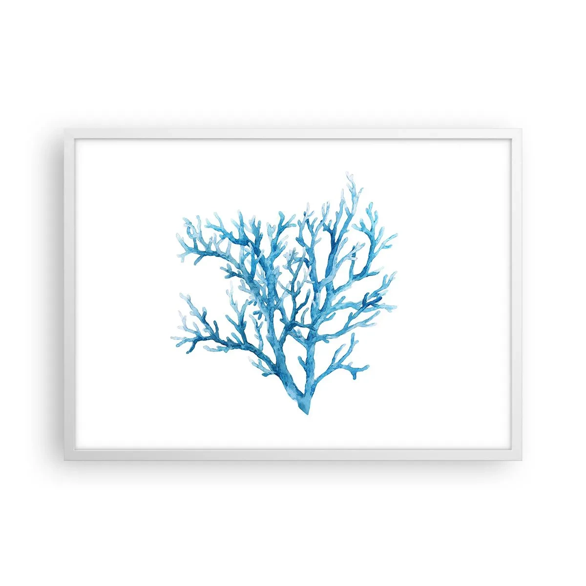 Poster in cornice bianca - Filigrana marina - 70x50 cm