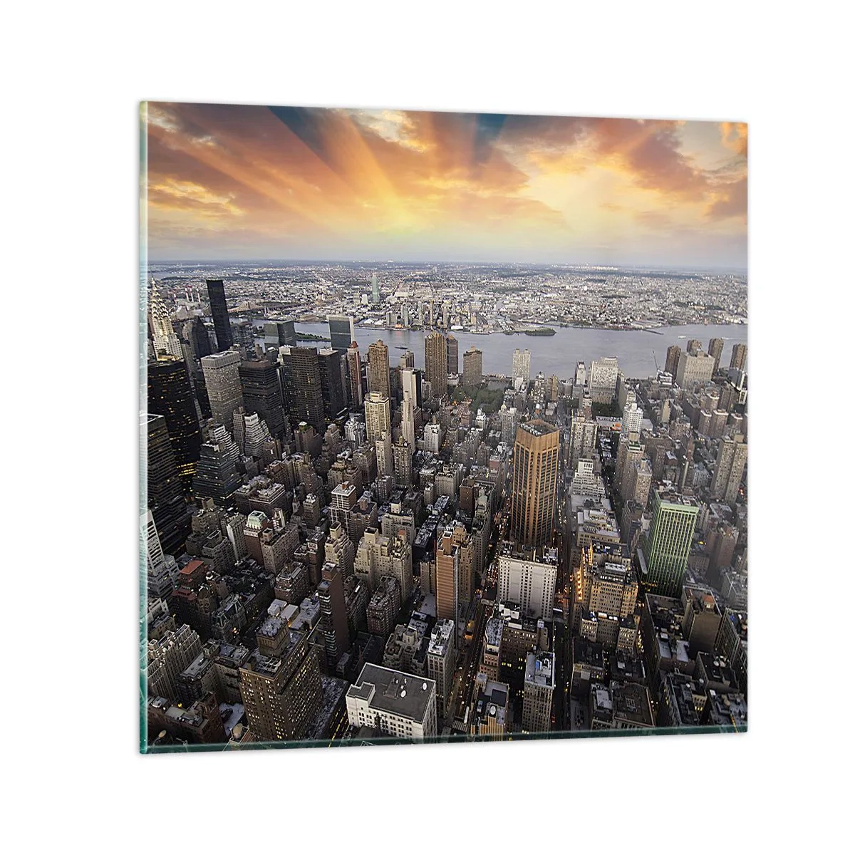 Quadro su vetro - Il cuore pulsante dei nostri tempi - 30x30 cm