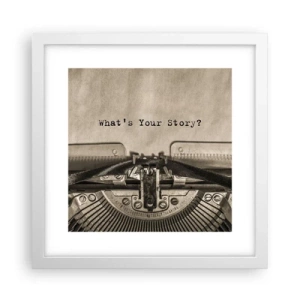 Poster in cornice bianca - Rispondimi - 30x30 cm