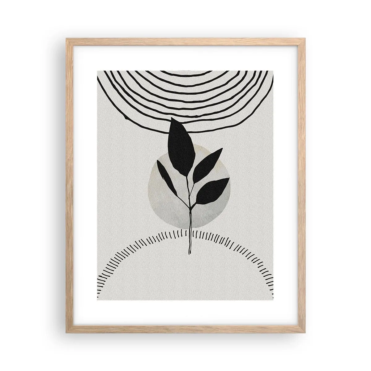 Poster in cornice rovere chiaro - Composizione: i rituali della natura - 40x50 cm