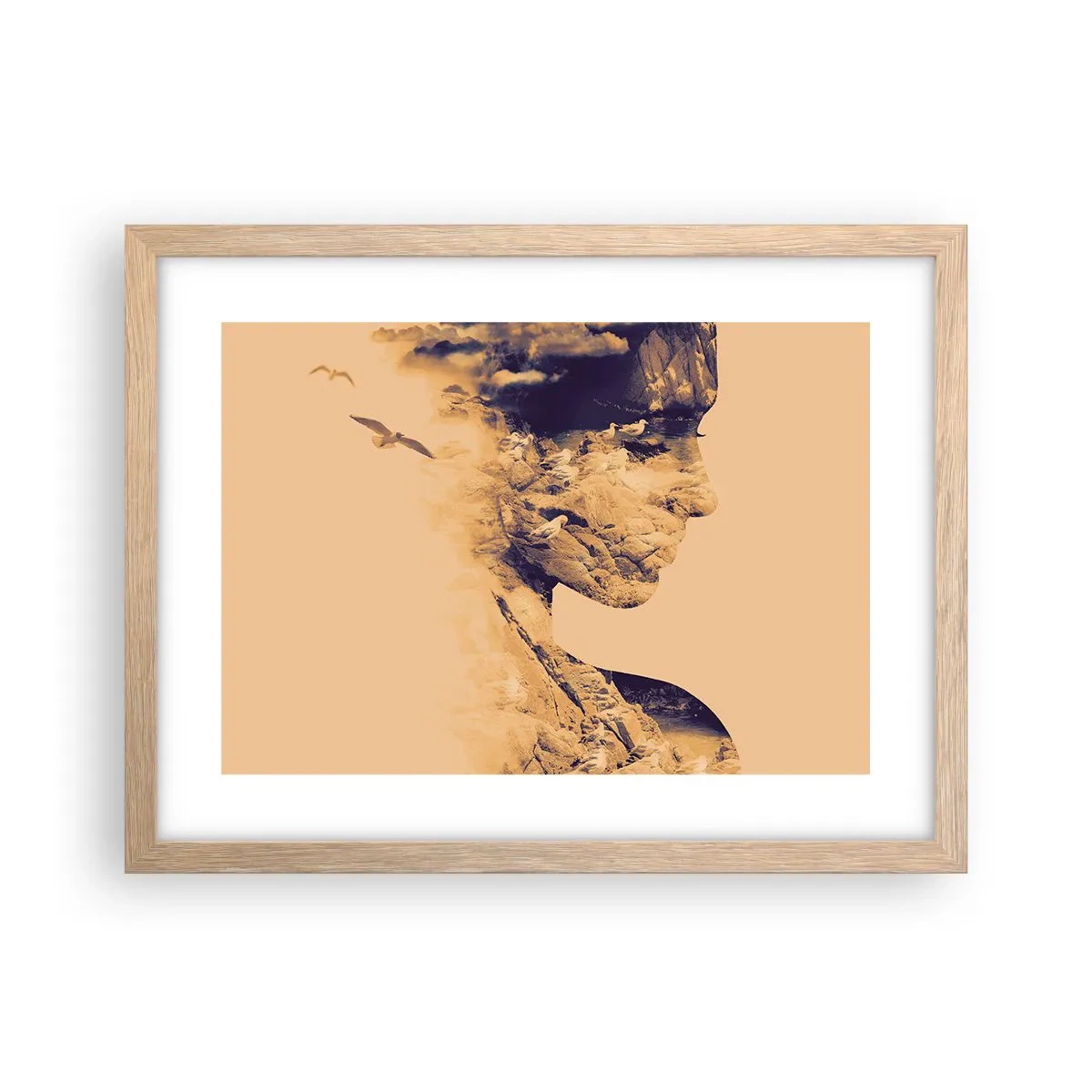 Poster in cornice rovere chiaro - Bella di natura - 40x30 cm