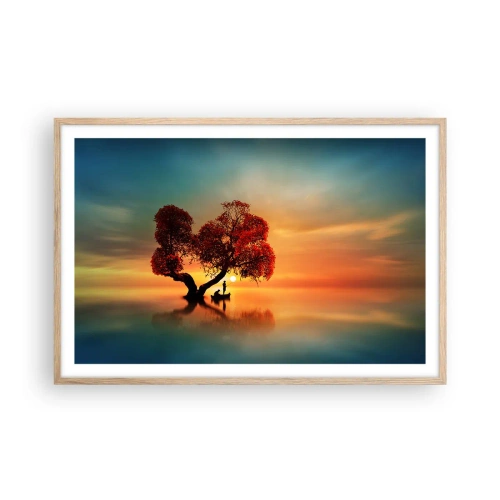 Poster in cornice rovere chiaro - Gli esiliati e il silenzio fuori dal mondo - 91x61 cm