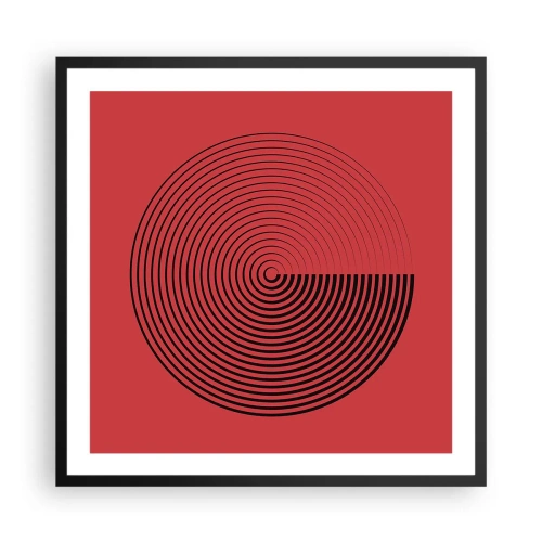 Poster in cornice nera - Movimento circolare - 60x60 cm