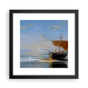 Poster in cornice nera - Acqua, terra, aria - 30x30 cm