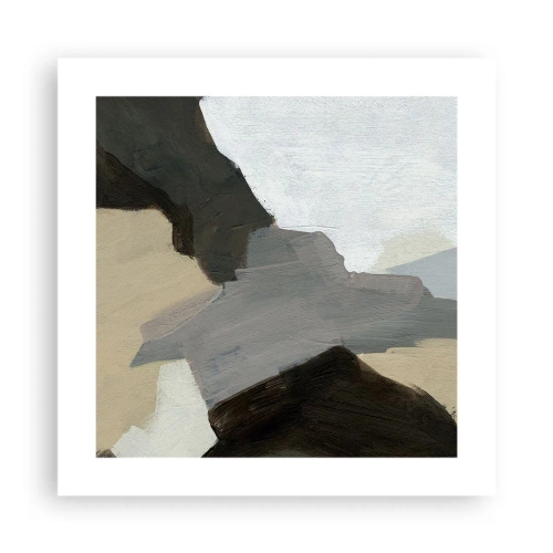Poster - Astrazione: il crocevia del grigio - 40x40 cm