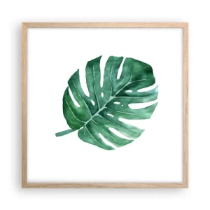 Poster in cornice rovere chiaro - Concetto verde - 50x50 cm