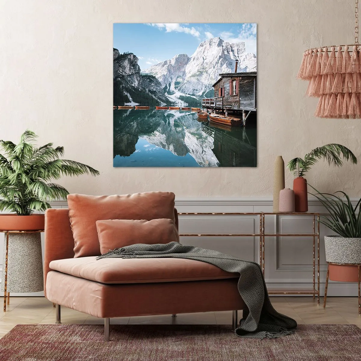 Quadro su tela - Stampe su Tela - Mattina cristallina sui monti - 40x40 cm