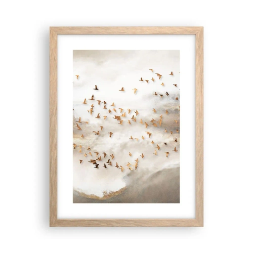 Poster in cornice rovere chiaro - È giunto il momento... - 30x40 cm