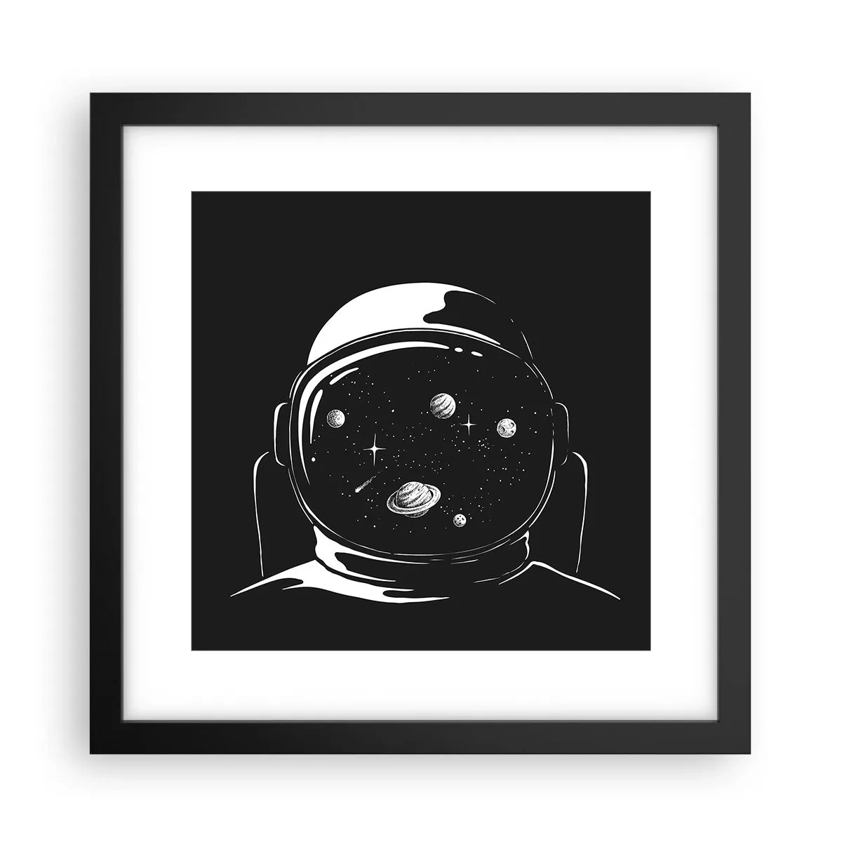 Poster in cornice nera - Panorama niente male - 30x30 cm