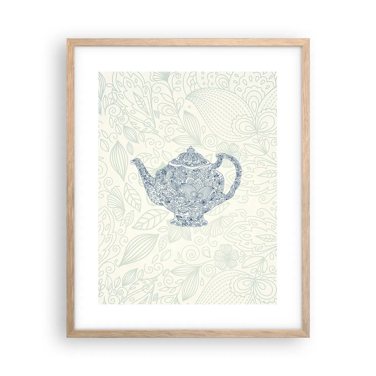 Poster in cornice rovere chiaro - Magia del tè - 40x50 cm