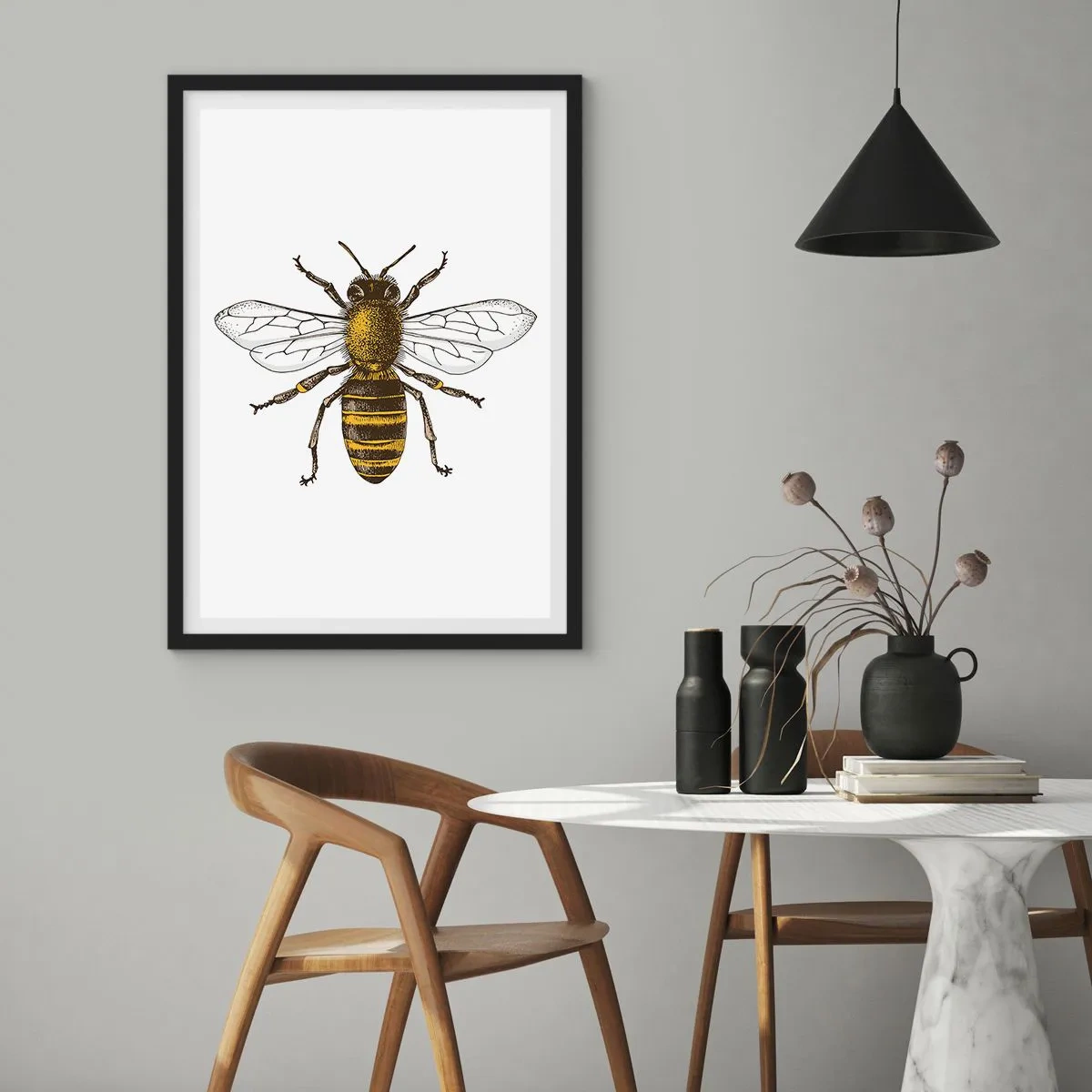 Poster in cornice nera - Bella e buona - 70x100 cm