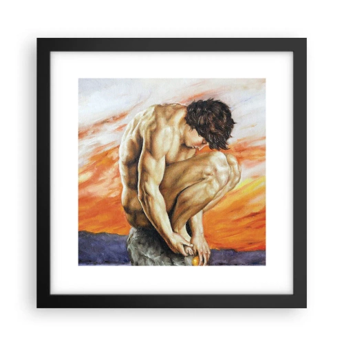 Poster in cornice nera - Immerso in se stesso - 30x30 cm