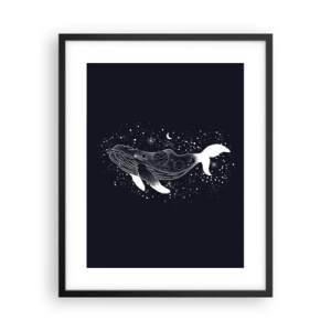 Poster in cornice nera - Nell'oceano dell'universo - 40x50 cm
