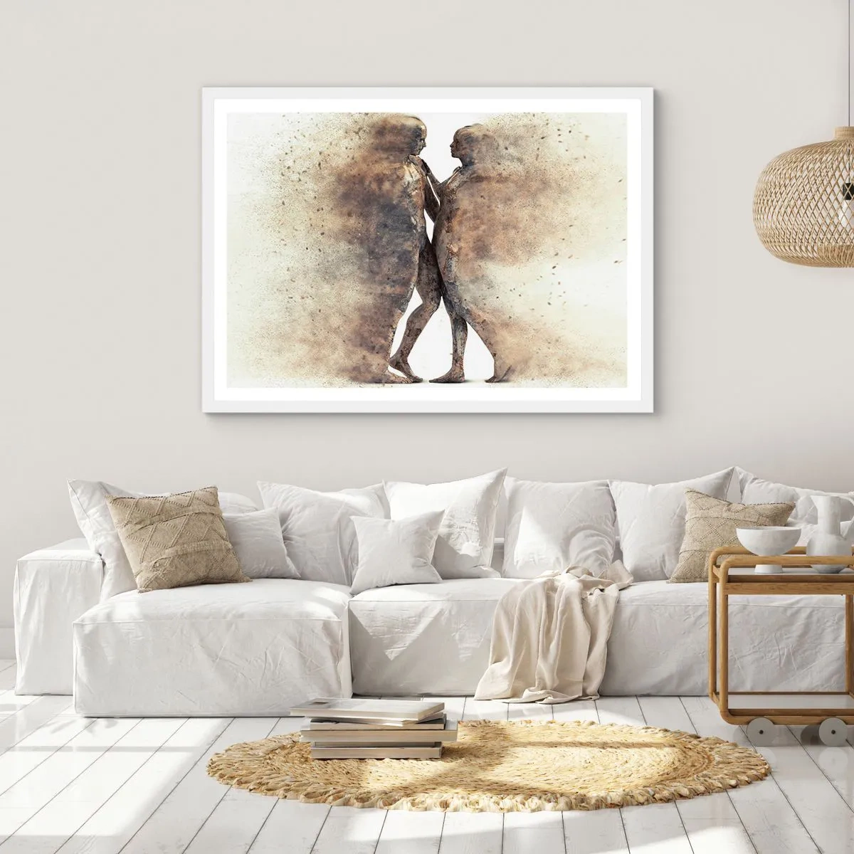 Poster in cornice bianca - Nati dalla polvere, per amare - 50x40 cm