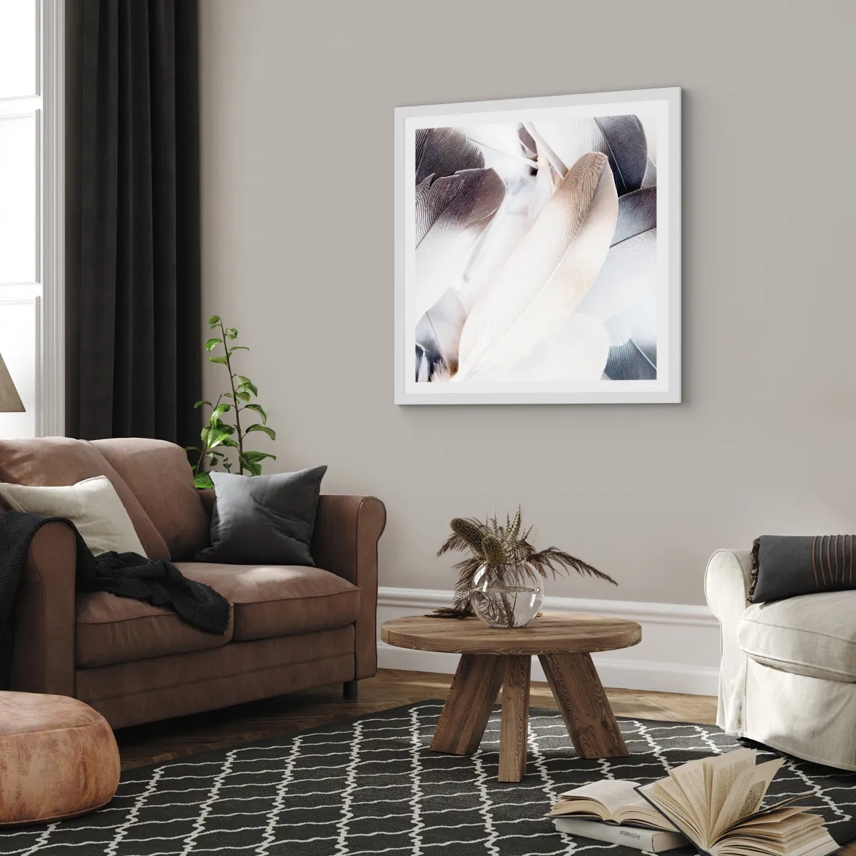 Poster in cornice bianca - Quasi angeliche - 60x60 cm