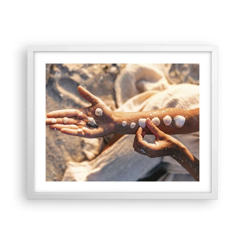 Poster in cornice bianca - La bellezza a portata di mano - 50x40 cm