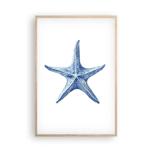 Poster in cornice rovere chiaro - Stella marina - 61x91 cm