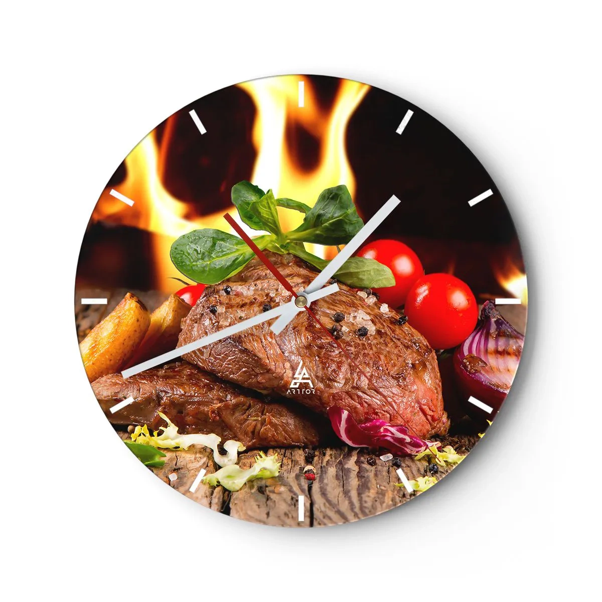 Orologio da parete - Orologio in Vetro - Incantate dal fuoco - 40x40 cm