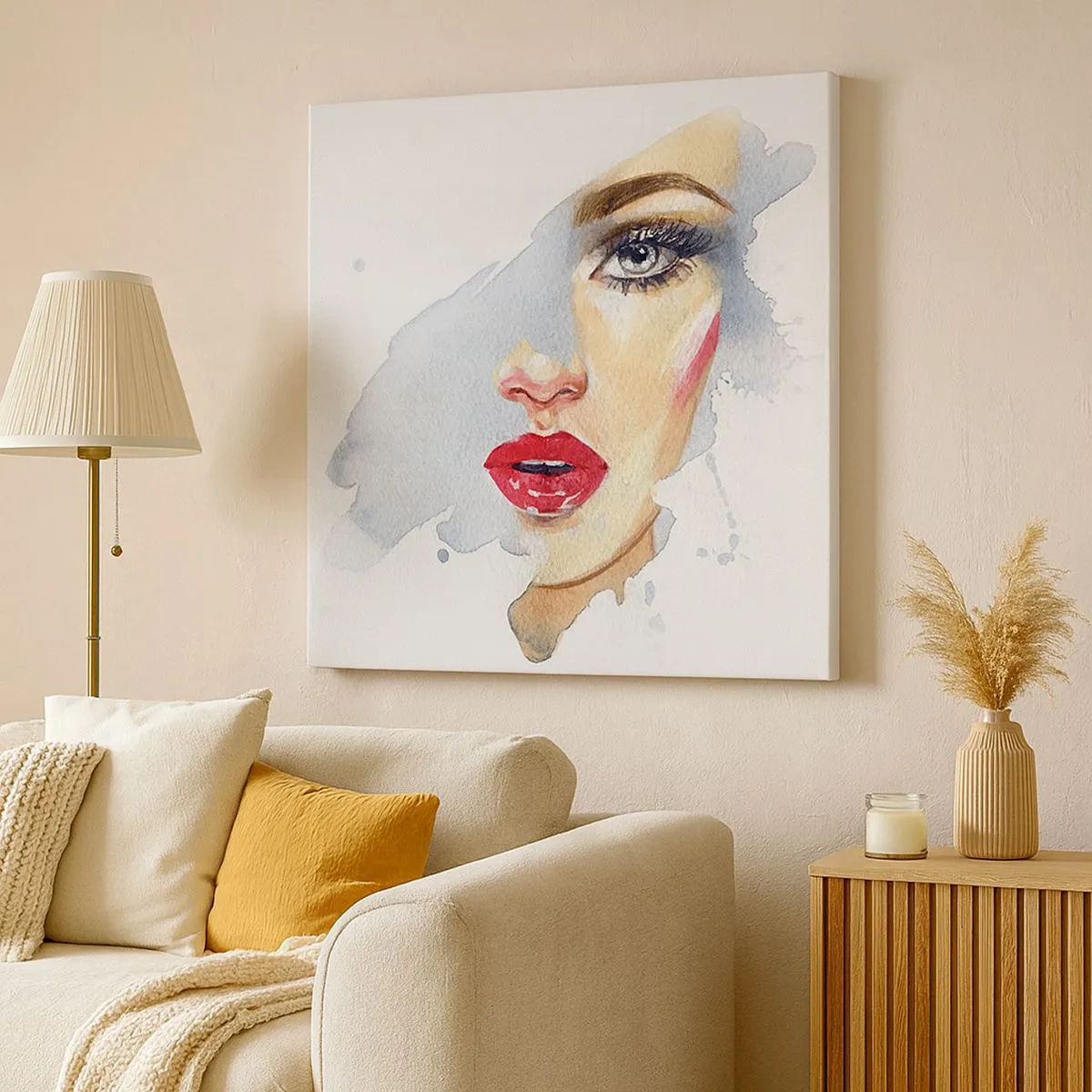 Quadro su tela - Stampe su Tela - Riflesso in una goccia d'acqua - 30x30 cm