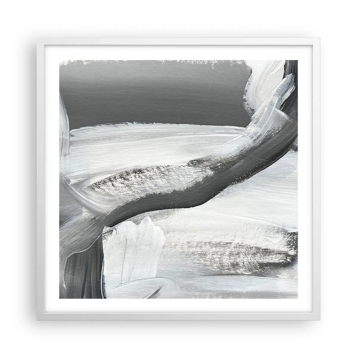 Poster in cornice bianca - Movimento deciso - 60x60 cm