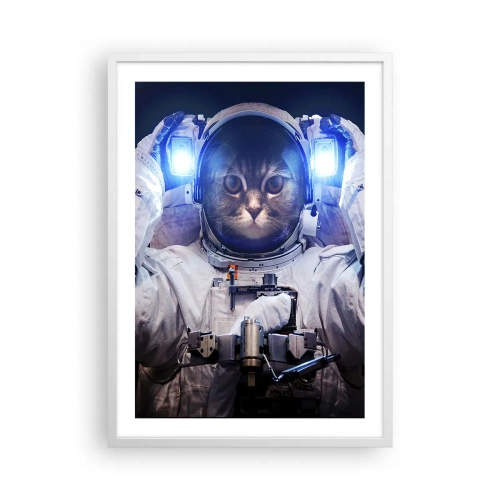 Poster in cornice bianca - Houston, avete un problema - 50x70 cm