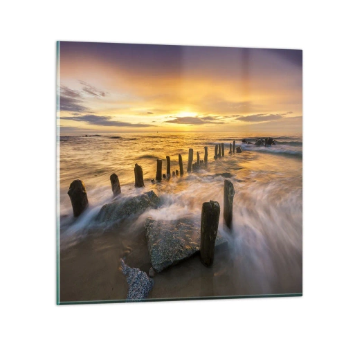 Quadro su vetro - La bellezza selvatica del Baltico - 30x30 cm