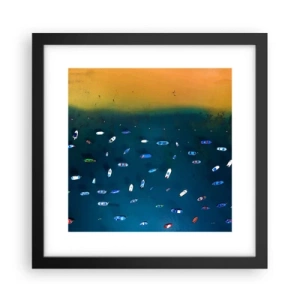 Poster in cornice nera - Il gioco delle vacanze - 30x30 cm