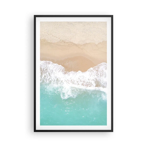 Poster in cornice nera - Un tocco carezzevole - 61x91 cm