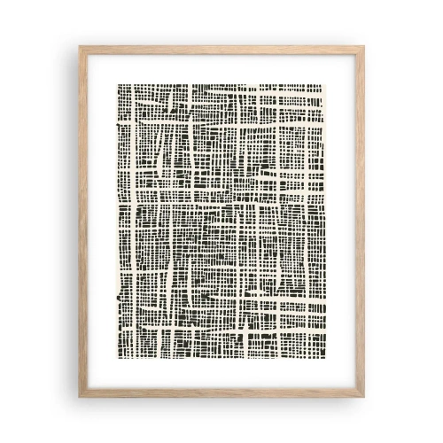 Poster in cornice rovere chiaro - Composizione tessuta - 40x50 cm