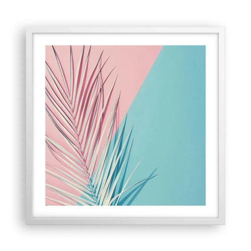 Poster in cornice bianca - Impressione tropicale - 50x50 cm