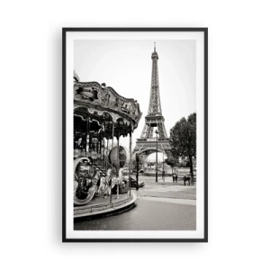 Poster in cornice nera - Se divertimento, solo a Parigi - 61x91 cm