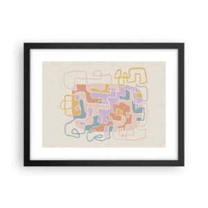 Poster in cornice nera - Labirinto: avventura gioiosa - 40x30 cm