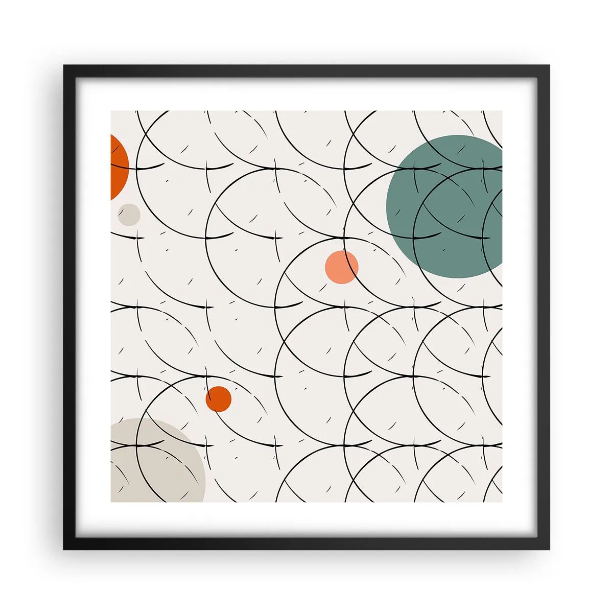 Poster in cornice nera - Nello spirito della pop-art - 50x50 cm