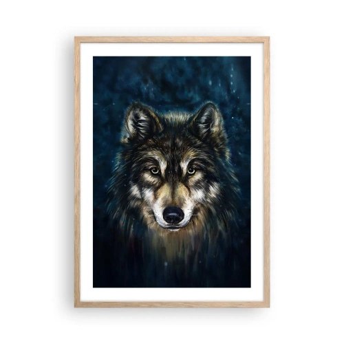 Poster in cornice rovere chiaro - Alfa? E omega - 50x70 cm