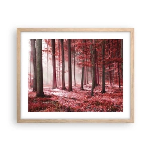 Poster in cornice rovere chiaro - Anche rosso è bello - 50x40 cm