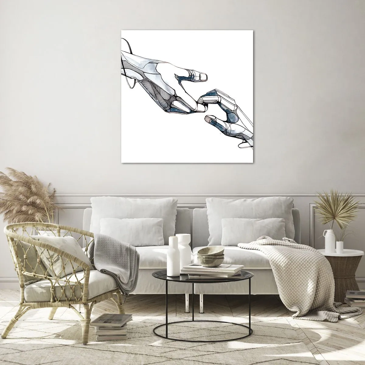 Quadro su vetro - Buon gesto - 30x30 cm