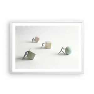 Poster in cornice bianca - È la vita - 70x50 cm