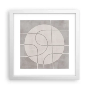 Poster in cornice bianca - Tondo e dritto - 30x30 cm