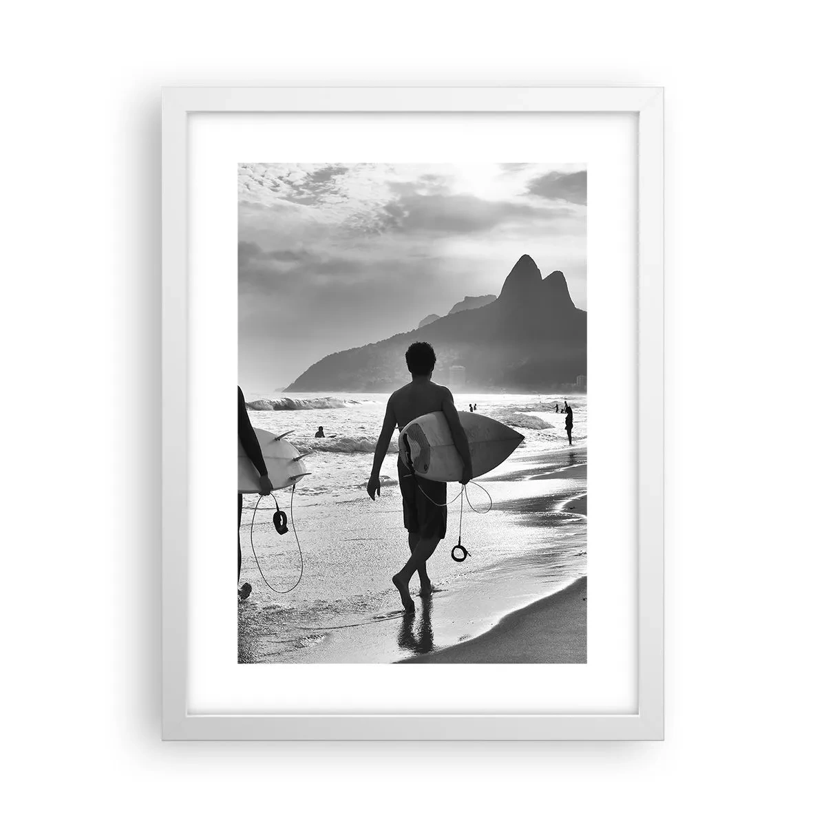 Poster in cornice bianca - Samba su un'unica onda - 30x40 cm