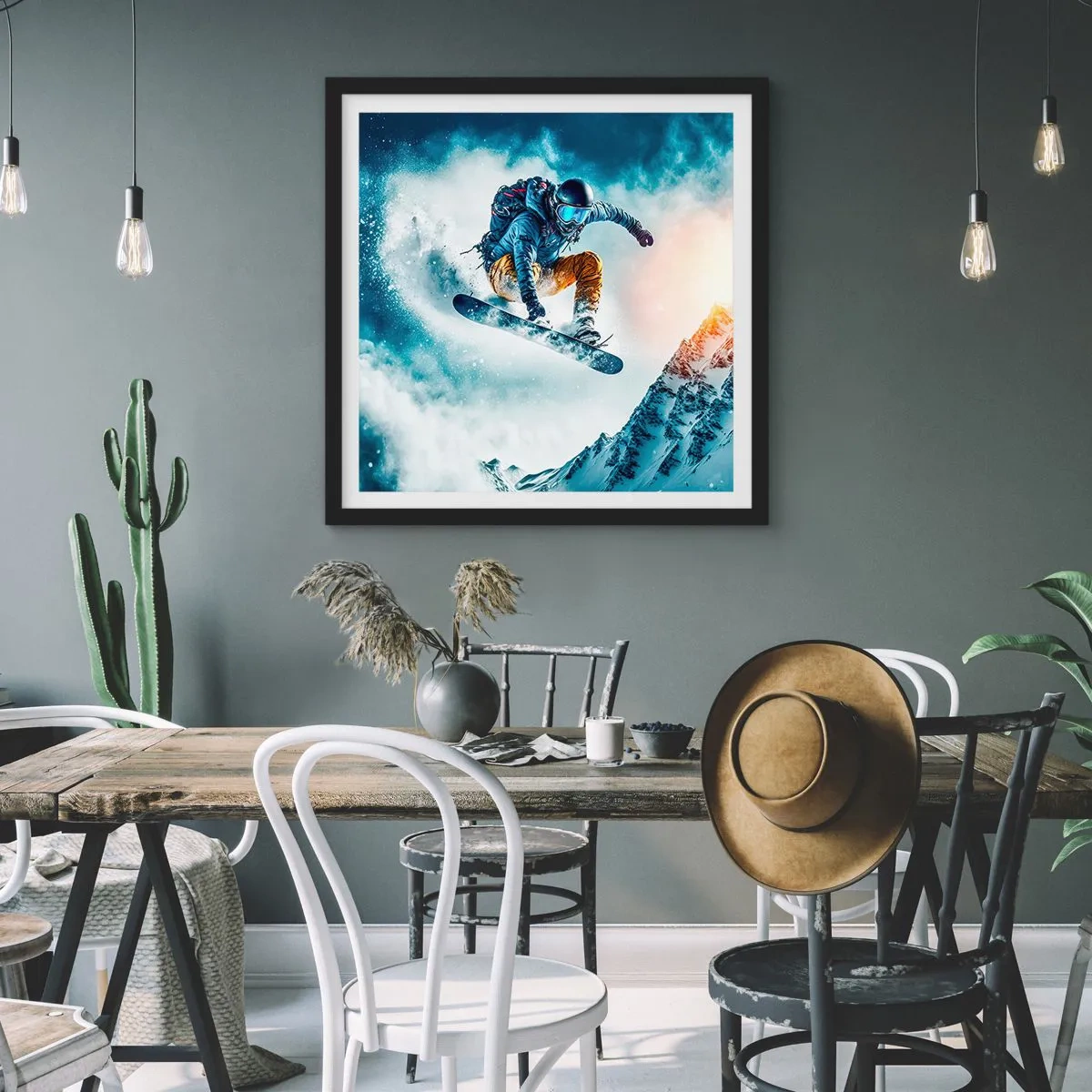 Poster in cornice nera - Emozioni estreme - 30x30 cm