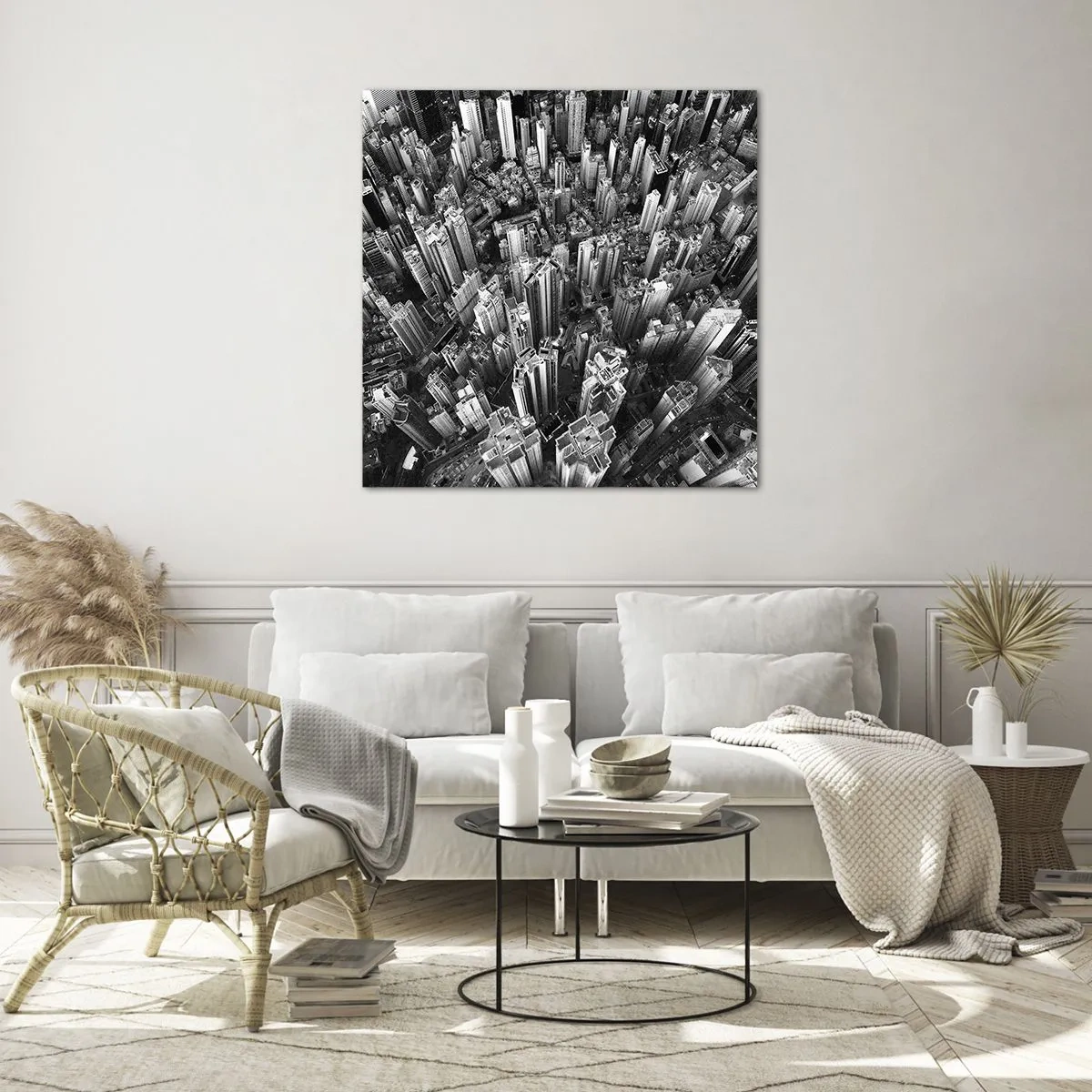 Quadro su vetro - Ancora più in alto - 70x70 cm