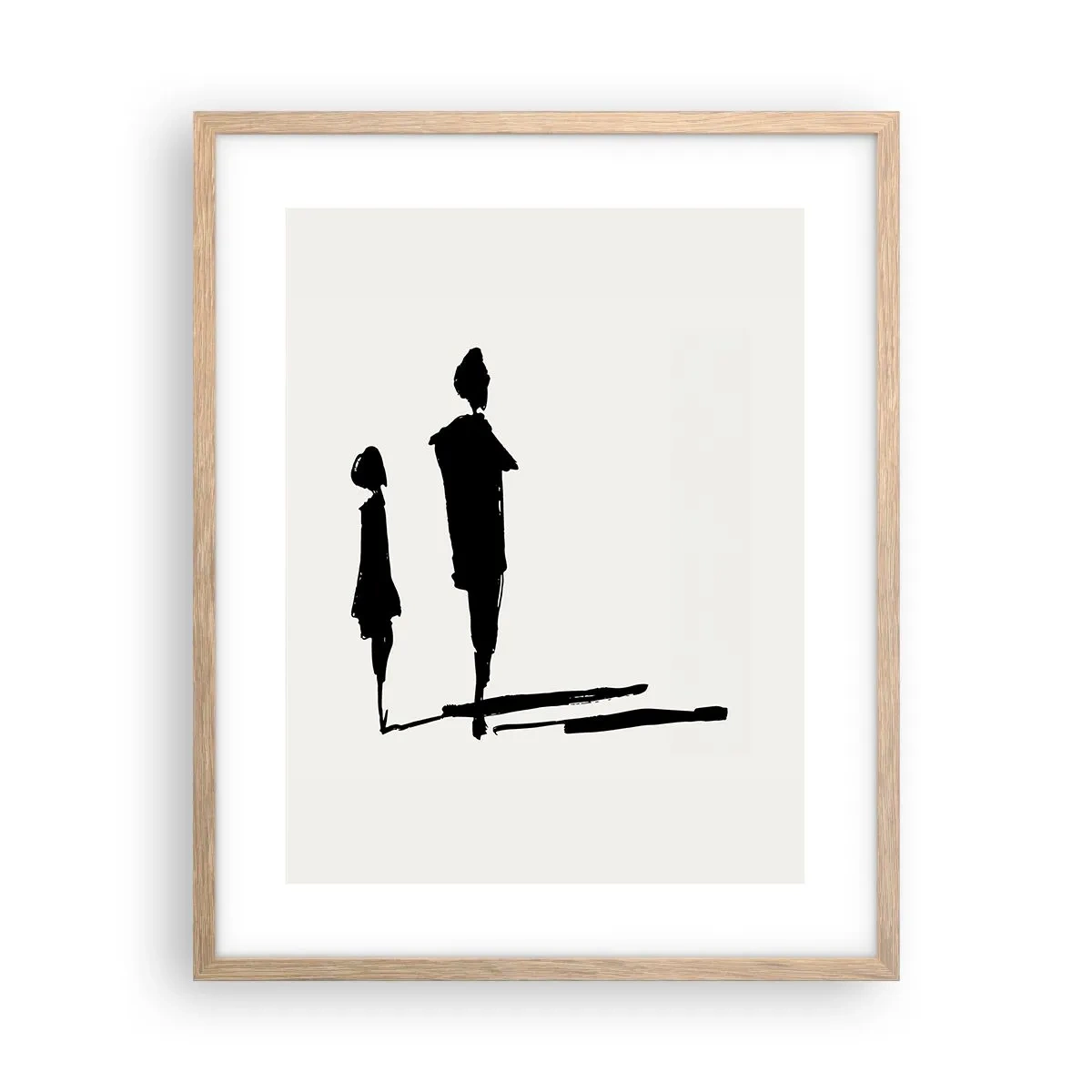 Poster in cornice rovere chiaro - Sicuramente insieme? - 40x50 cm