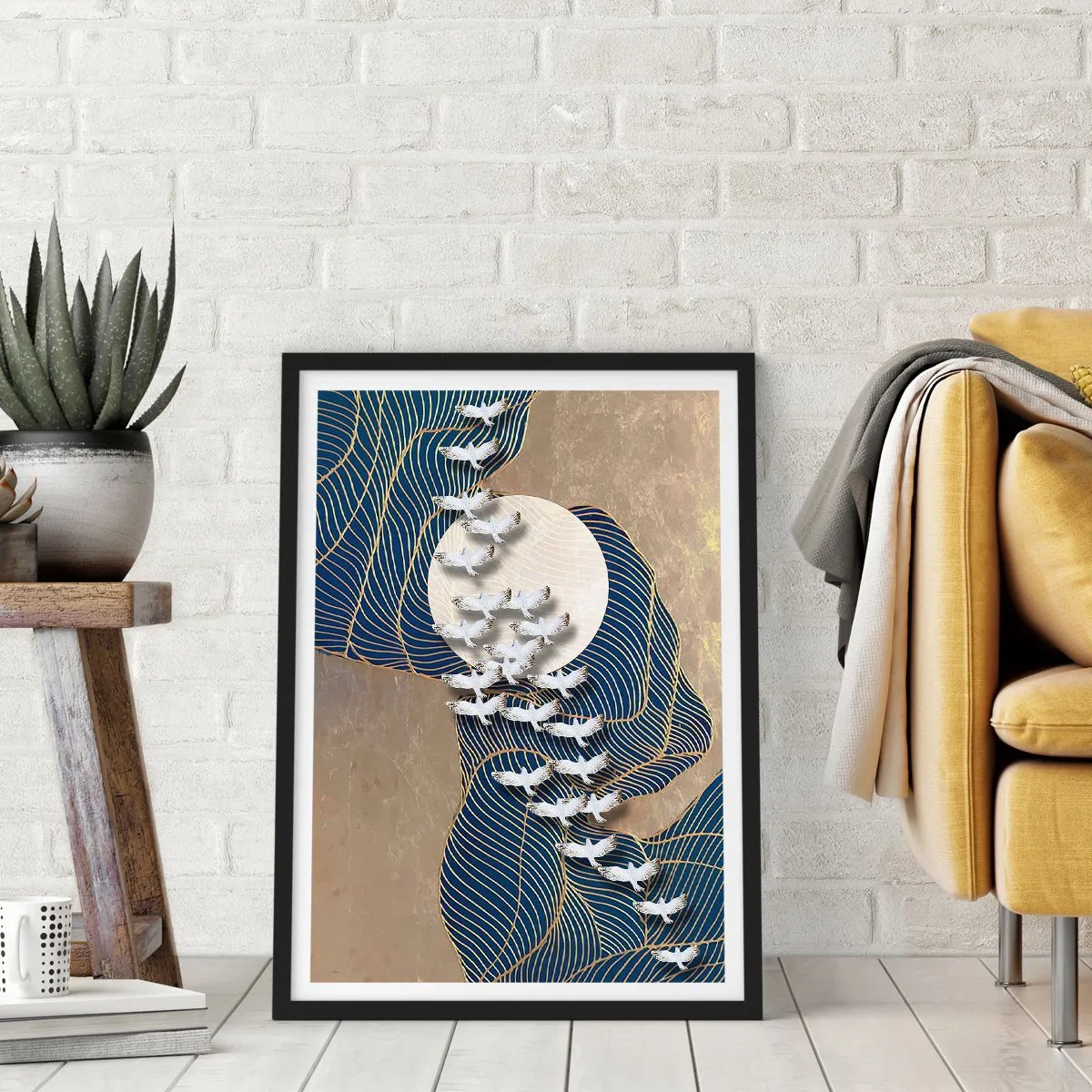 Poster in cornice nera - Libertà, viaggio, comunità - 40x50 cm