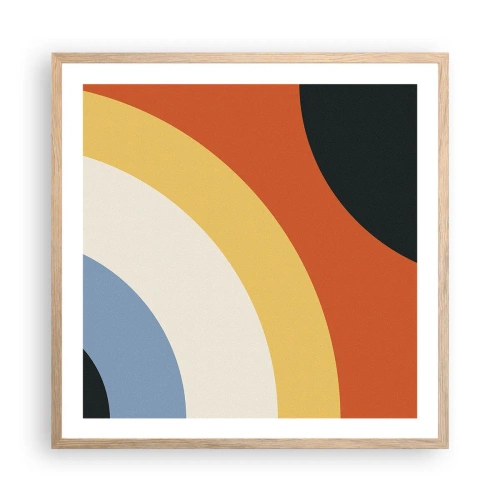 Poster in cornice rovere chiaro - Verso di se - 60x60 cm